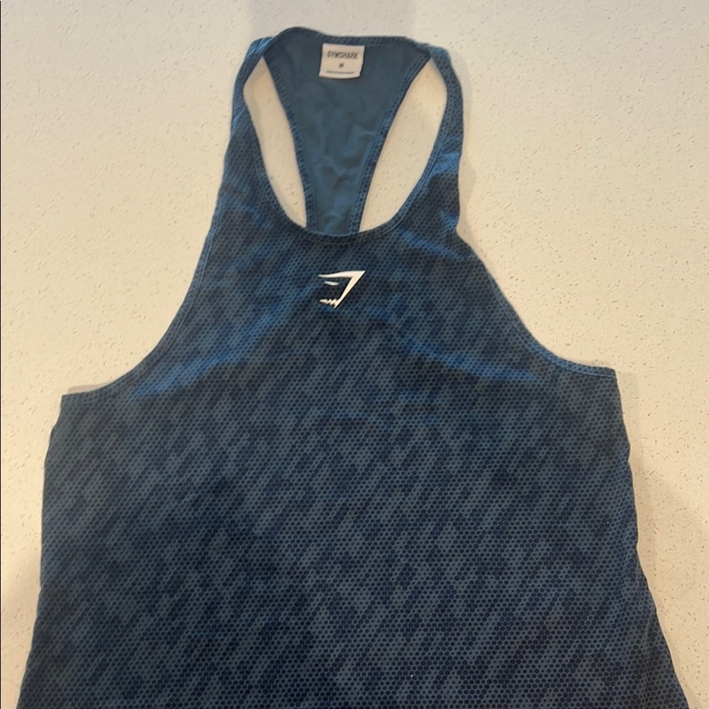 Gymshark Navy Patterned Tank Top